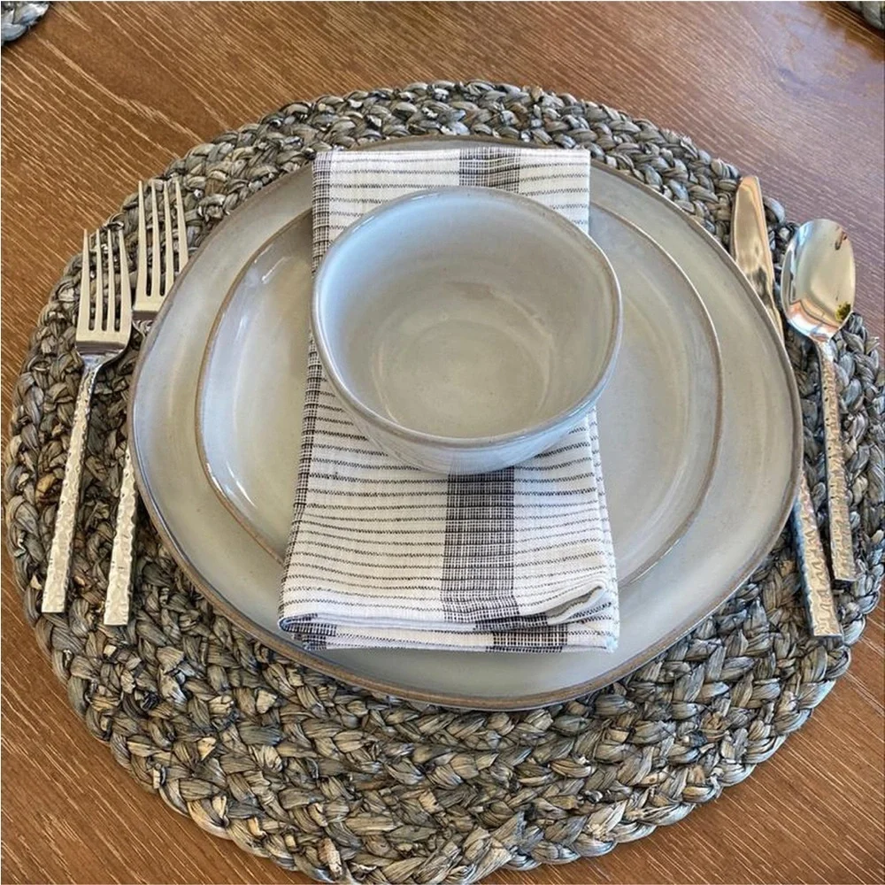 8" 4pk Stoneware Reactive Glaze Salad
Plate Set Gray - Hearth & Hand - Picture 8 of 8